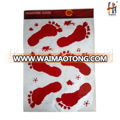 2017New arrival halloween footprints blood sticker for hot wholesale